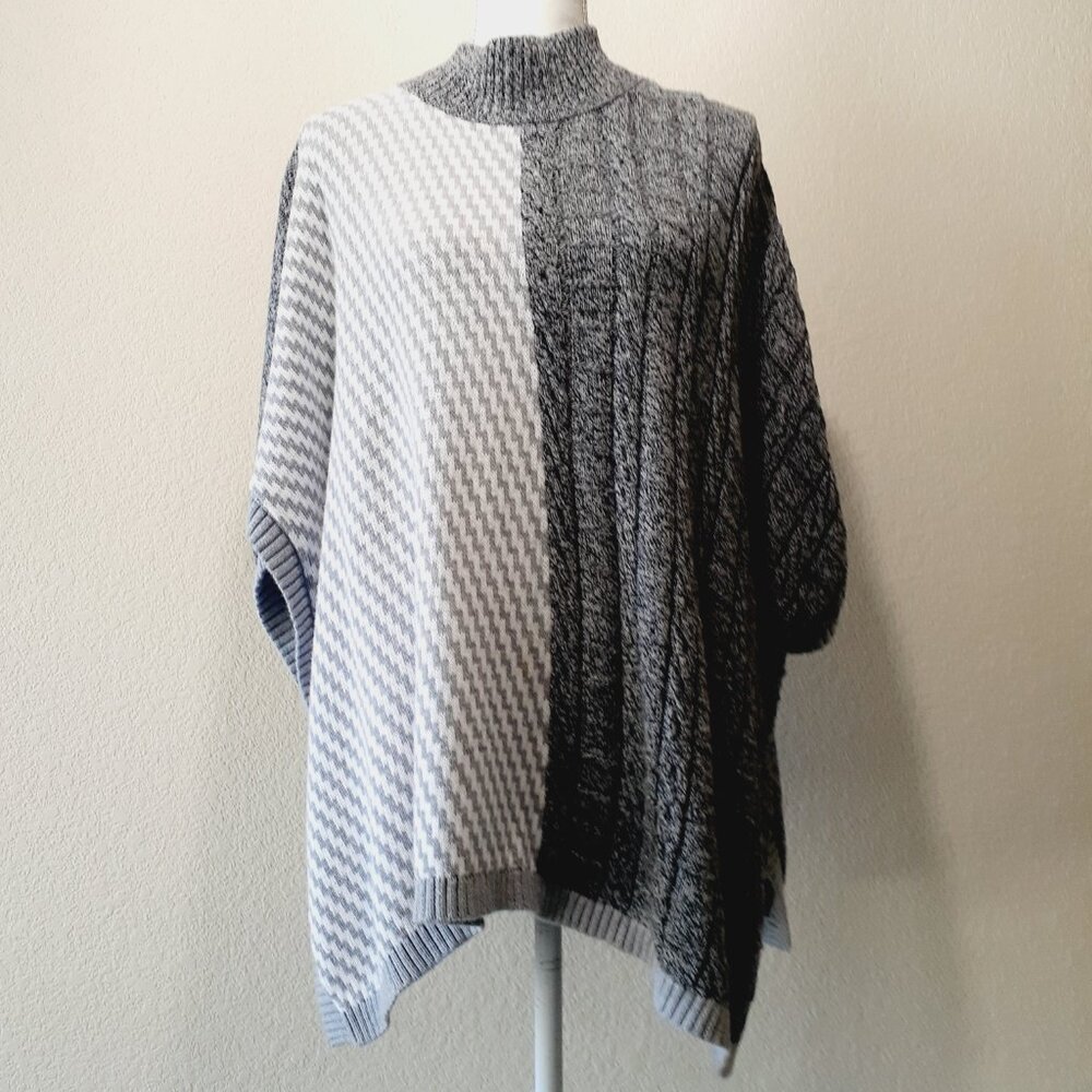 Chico's Block Knit Poncho